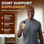 Glucosamine Chondroitin MSM with Hydrolyzed Collagen Peptides - Joint Support Supplement with Quercetin, Bromelain & Boswellia Extract - Collagen pills for Hair Skin Nails - FSA Eligible 2 Pack