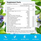 Biotin Gummies with Collagen & Keratin for Hair Skin Nails- Supports Hair Growth and Stronger Nails, Women Men, Kids - 60 Blueberry Flavored Gummies