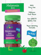 Carlyle Kids Melatonin Gummies | 1 mg 100 Count | Fruit Flavor Gummy | Vegan, Non-GMO, Gluten Free | by Lil Sprouts