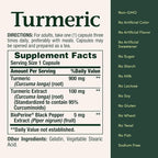 Nature's Bounty Turmeric with Black Pepper Extract, Supports Antioxidant Health, 1000mg, 60 Capsules