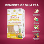 Hyleys Slim Tea Pineapple Flavor - Weight Loss Herbal Supplement Cleanse and Detox - 25 Tea Bags (12 Pack)