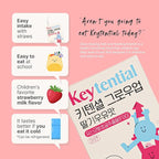 KEYTENTIAL] Height Growth Strawberry Milk Drink for Kids & Teens | Trusted LG H&H Formula from Korea | FGO Probiotic + Zinc, Vitamin D3, Whey Protein & Potassium | Daily Nutrition Supplement