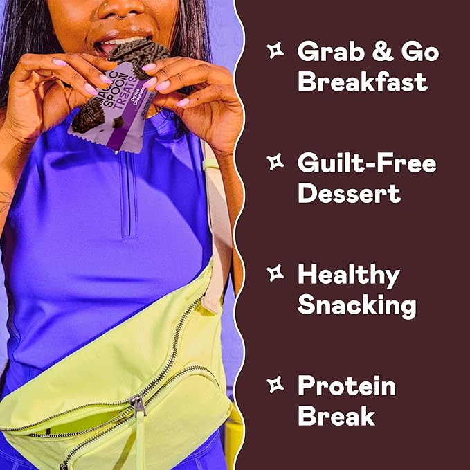 Magic Spoon Treats - 8 High Protein Bars, Double Chocolate - High Protein Gluten Free Snack - Sugar Free & Gluten Free Protein Cereal Bar - Low Carb & Keto Friendly - Healthy Snacks for Adults