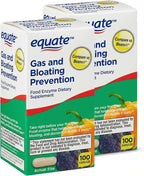 Gas Relief and Prevention Food Enzyme – 100 Capsules, Anti Gas Supplement for Adults, Gas Bloating Support for Men and Women, Digestive Enzyme Capsules (Pack of 2)