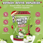 XMafia - Clear Whey Protein Isolate Powder – 20g Protein + Collagen Peptides, 30 Servings, Zero Sugar, Refreshing Light Protein Drink Water, Whey Powder Protein Shake, Lactose Free – Apple