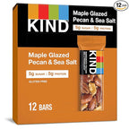 KIND Nut Bars, Maple Glazed Pecan & Sea Salt, Healthy Snacks, Gluten Free, Low Sugar, 5g Protein, 12 Count