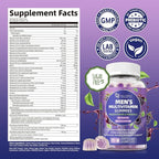 2-Pack Multivitamin for Men, Mens Multivitamins Gummies w/Omega-3, Probiotics, Inositol, Folate, Male Support Blend, Vitamins A, C, D, E, B - Support Heart, Brain, Muscle, Energy, Sugar-Free Gummy