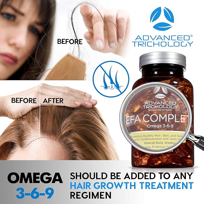 EFA Complete with Optimal Omega 3 6 9 Levels of Potency Flax Oil, Fish Oil, Borage Oil, and Evening Primrose Oil 800mgs (90count) 3rd Party Tested - High in GLA and 369 Omegas (Pack of 2)