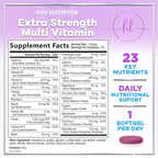 Multivitamin For Women - Complete Daily Woman's Multivitamins with Biotin, Calcium, Folic Acid, Iron, Zinc, Vitamin A, C, D, E & B Vitamins, Women's Hair Skin and Nails Supplements - 120 Softgels
