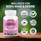 Libido for HER - Libido Booster for Women to Boost Desire, Intimacy, Lust - 3rd Party Tested Supplement to Support Women's Health, Energy Assist | 3rd Party Tested Supplement - 60 Capsules