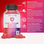 Atlantis Nutrition 8-in-1 Immune Support Gummies with Elderberry | Immune Supplement with Elderberry, Quercetin, Zinc, Vitamin C - Immunity Boosters for Adults & Kids - Delicious Flavor - 60 Count