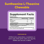 Natural Factors Suntheanine L-Theanine 100 mg - Health Supplement for Calm Outlook - L-Theanine Supplement Supports Relaxing Sleep & Aids Against Drowsiness - 60 Chewable Tablets (30 Servings)