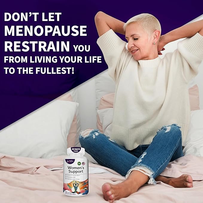 Women’s Support Supplement- Natural Hormone Regulation- Menopause Support Supplement- Estrogen Rich Supplement- Active Ingredients Pills to Help Balance Hormones Non-GMO
