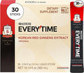 JUNG KWAN JANG Everytime Korean Red Ginseng Extract Stick 3,000mg Original - Adaptogen Energy Drink Liquid Stick Supplements - Energy Boost & Immune Support, Caffeine Free (30 Sticks)