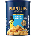 PLANTERS Deluxe Salted Whole Cashews, Party Snacks, Plant-Based Protein, Quick Snack for Adults, After School Snack, Roasted Cashew Flavored with Sea Salt, Bulk Nuts, Kosher, 1 lb 2.25oz Canister