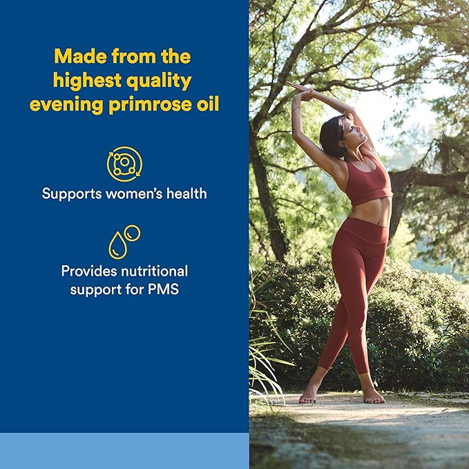 Natural Factors Omega Factors Ultra Prim Evening Primrose Oil 500 mg - Women's Health Supplement for Menopause & PMS Support - Non-GMO, Gluten-Free & Dairy-Free - 180 Softgels (180 Servings)