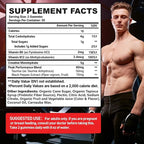 Creatine for Men & Women Creatine Monohydrate Gummies, Creatine Monohydrate per Serving with Taurine & Vitamin B12, Pre-Workout for Max Strength, Energy & Endurance - 2 Pack