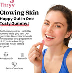 UVBites - Tanning Gummies - Self Tan Supplement - Tanning Pill - Fast Acting & Debloating Melanin Supplement with Beta Carotene, Astaxanthin, Niacinamide - Glow Up Skin (60 Count, Pink Lemonade)