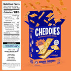 Cheddies Crackers Double Cheddar | Healthy Snacks Made with Real Cheddar Cheese and Simple Ingredients | Non-GMO | Cheesy Crackers | 4.2 Ounce (Pack of 6)