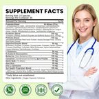 Gut Health Supplement with Prebiotics, Postbiotics & Probiotics for Digestive Health for Women & Men, 80 Billion CFU Probiotics for Gut and Digestion, Immune Support, 90 Capsules