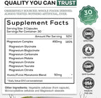Wild Foods Magnesium Complex Supplement with 7X Forms, 90 Capsules | High Absorption, Full Spectrum, Easy Digestion | 500mg Glycinate, Bisglycinate, Malate, Orotate, Citrate, Taurate