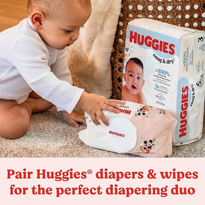 Huggies Simply Clean Fresh Scent Baby Wipes, 1 Flip-Top Pack (64 Wipes Total), Packaging May Vary