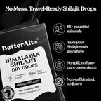 Better Alt Shilajit Dry Drops | Himalayan Superfood | Lab-Tested for Purity | Helps Improve Energy, Stamina | 1-Month Dietary Supplement
