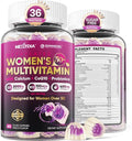Multivitamin for Women 50 Plus Gummies, Vegan Omega 3, Methylfolate, Calcium, D3 K2, CoQ10, Daily Vitamin A C E, Methylated B12, Biotin, B Complex, Zinc - Bone, Energy, Longevity - Sugar Free, 60Count