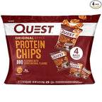 Quest Nutrition BBQ Protein Chips, 19g Protein, 4g Net Carb, Low Carb, Gluten Free, 1.1 oz, 4 count