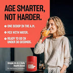 Anti Aging Supplement & Longevity Mix, Nicotinamide Riboside (NR) NAD+ Support with CoQ10, Creatine & L-Theanine, Tropical Flavor Longevity Supplement Powder