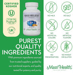 Maxi Health Relieve Joint Support Supplement with Turmeric and Boswellia Serrata, Quick-Acting Support After Exercise, Vegetarian Non-GMO Bone & Joint Health Supplement for Men & Women, 60 Capsules