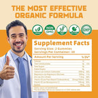 Calcium Magnesium Zinc Gummies with Vitamin D3 & K2 - High Potency Enhanced Absorption -60 Orange Gummies