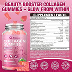 Sugar-Free Multi Collagen Gummies for Women & Men – Types I, II, III, V, X with Biotin, Vitamin C & Zinc for Hair, Skin & Nails | Strawberry Flavor | 60 Gummies