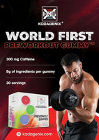 Kodagenix Pre Workout Gummies for Men and Women with Caffeine, L-Citrulline and Beta Alanine - World's First Preworkout Gummy™ - High Stim Preworkout for Men and Women - USA-Made - 30 Servings