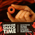 CRISP POWER Protein Pretzels, NEW Flamin' Crunch, 26G Protein, High Protein Snack, High Fiber, Low Carb Crunchy Pretzel Snacks, No Added Sugar, 1.75 oz Bags, 24 Pack, Vegan, Keto