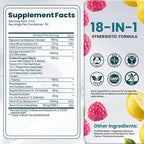 Cortisol Supplements for Women & Men, 18 in 1 Stress & Mood Support Drops with Magnesium 480mg, GABA, Ashwagandha, L-Theanine & Phosphatidylserine, for Relaxation & Sleep, Lemon Raspberry Flavor 60mL