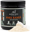 Alpha Dog Nutrition Free Range Dog Hip & Joint Supplement Powder with Glucosamine, Chondroitin, MSM - Hip & Joint Support for All Breeds
