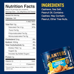 PLANTERS Deluxe Salted Whole Cashews, Party Snacks, Plant-based Protein, 8.5 oz Canister