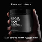 Shilajit Gummies – 20:1 Concentrate – 50% Fulvic Acid, Himalayan Sourced – Ashwagandha + Turmeric – Sugar-Free – Lab Tested