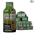 Vitamin Energy Immune+ Extra Strength Energy Shot Army Orange 10 Pack, 260mg Natural Caffeine, B-Vitamins, Citicoline, Green Tea, Immunity & Focus Support, Zero Sugar, Gluten-Free 1.93 fl oz