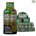 Vitamin Energy Immune+ Extra Strength Energy Shot Army Orange 12 Pack, 260mg Natural Caffeine, B-Vitamins, Citicoline, Green Tea, Immunity & Focus Support, Zero Sugar, Gluten-Free 1.93 fl oz