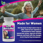 America Medic & Science MetrioMed 60 Capsules | Fertility Supplement for Women | Organic Pills with Black Cohosh, Chasteberry and Red Clover Herbs