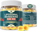 LILICARE Berberine 500mg Supplement, Once Daily, Liposomal Gummies with Ceylon Cinnamon, Bitter Melon, Banaba Leaf for Metabolism Balanced, AMPK Activator, High Absorption, Sugar Free, Vegan, 60 Cts