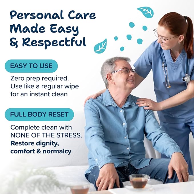 Body Wipes for Adults Bathing No Rinse 150pc XL - Ultra Thick Shower Travel Wipes for Personal Cleansing & Hygiene Essentials, Elderly Care, Incontinence Disposable Washcloths for Women Men