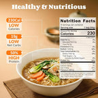 Healspot High Protein Instant Ramen, 6 Pack Non Fried Ramen Broth, 32g Plant Based Protein, Low Fat, Low Carb, Non GMO, Keto Friendly & Plant Based(Golden-Chicken)