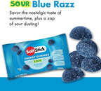 SaltStick Energy Gummies with Electrolytes, Sour Blue Razz, Easy to Chew Electrolyte Gummy, Energy Chews that Taste Great. 10 Packs, 80 Gummies