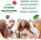 Lifeable Sugar Free Womens Multivitamin Gummy | with Iron and 18 Essential Vitamins and Minerals | Great Tasting Multivitamin for Women Gummies | 90 Gummies