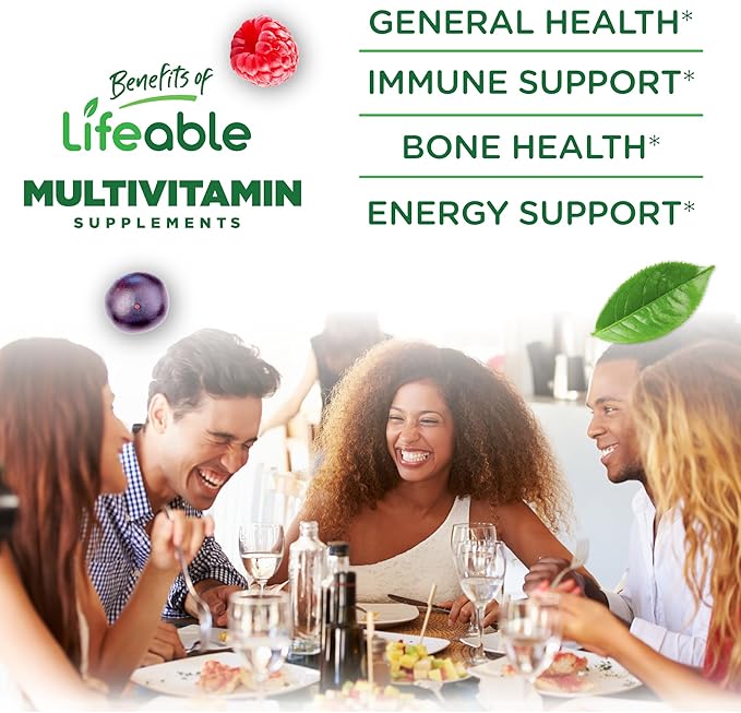 Lifeable Sugar Free Womens Multivitamin Gummy | with Iron and 18 Essential Vitamins and Minerals | Great Tasting Multivitamin for Women Gummies | 90 Gummies