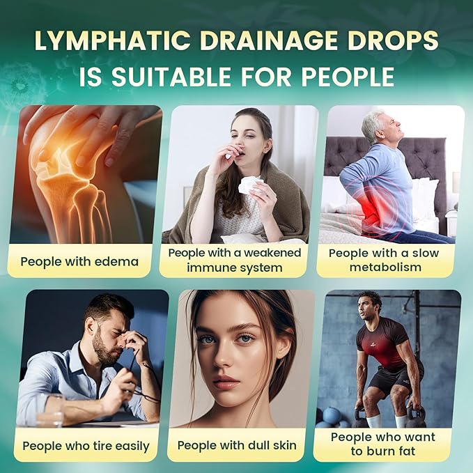 21-in-1 Lymphatic Drainage Drops for Liposomal, Immune & Lymph System Support Supplement for Women & Men with Echinacea, Dandelion, Burdock, Bromelain, Calendula, Turmeric & More, 2 FL OZ