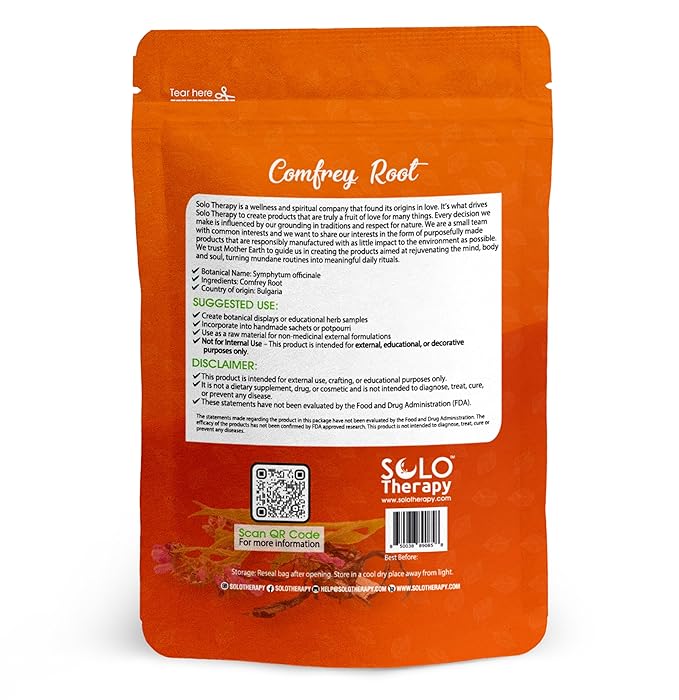 Comfrey Root Cut and Sifted - 56 grams - For External Use Only - Resealable Bag - 56 grams - Symphytum officinale Premium Quality (Comfrey Root)